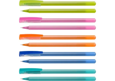 Ручка масляна OPTIMA 15643-02 Flame синя, корпус асорті (50) /O15643-02/