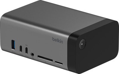 Док-станція Belkin USB-C 11-in-1 Pro GaN Dock 150W Silver-Black (INC020KQSGY)