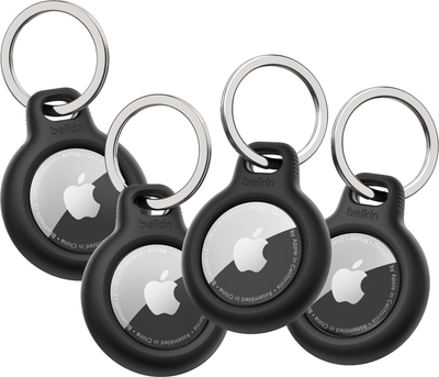 Brelok Belkin Secure Holder with Key Ring for AirTag 4-Pack Black (MSC001BTBK)