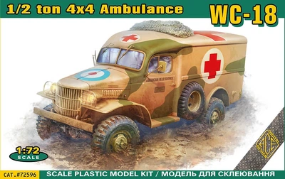 Сборная модель Медицинский автомобиль Dodge WC-9/18/27 ACE (72596)