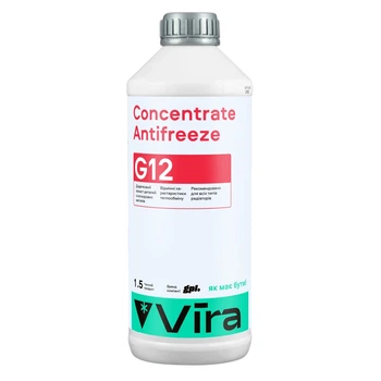 Жидкость охлаждающая VIRA Concentrate Antifreeze G12 красная 1,5 л