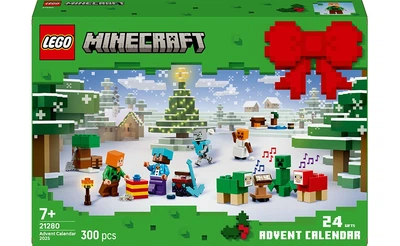 Конструктор LEGO Адвент календар 2025 – Майнкрафт 300 деталей (21280)