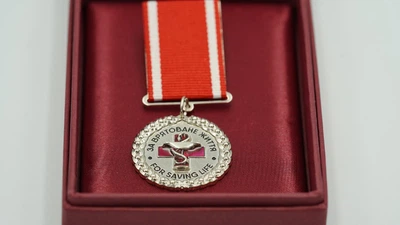 Медаль “За врятоване життя”, покриття нікель