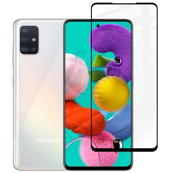 Защитное стекло Fiji Premium для Samsung Galaxy A51 (A515) полная проклейка Anti-Static черный