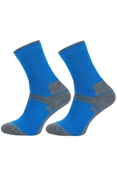 Термоноски трекинговые Comodo Merino Wool Junior hiker blue детские - STJ-02 - 27-30