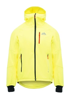 Мужская спортивная ветровка Brooklet softshell водозащитная софтшел ветрозащитная куртка с эргономичным капюшоном для трекинга велосипеда и активного отдыха желтый - 1140782-5 - L