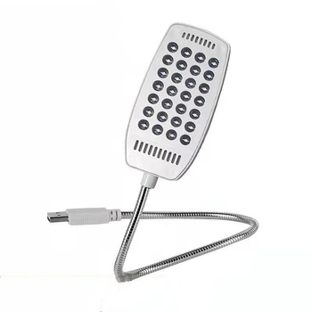 Гнучкий діодний USB світильник на 28 LED білий 55-01