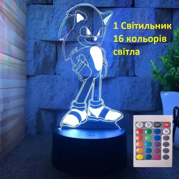 Необычные детские ночники, ночник ребенку Соник бум