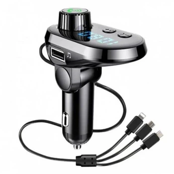 Автомобильный Bluetooth FM модулятор CAR Q15 с мультимедийным кабелем 6872