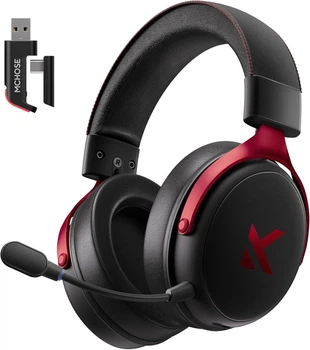 Бездротові навушники Mchose V9 Pro Black-Red BT/2.4G