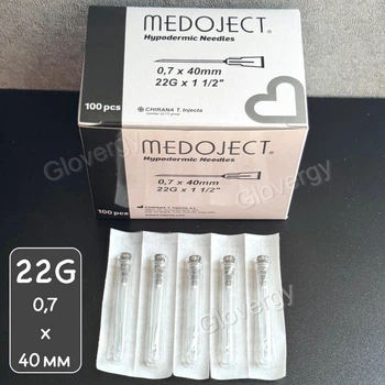 Игла инъекционная 22G (0,7x40 мм) MEDOJECT одноразовая стерильная