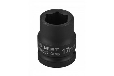 Ударная шестигранная головка 1/2 дюйма 17 мм CrMo DIN 3121 Hogert короткая (HT4R067)