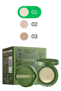 Кушон для обличчя з екстрактом матчі Sadoer Matcha Holding Makeup Air Cushion Liquid Foundation (01 - Бежевий світлий), 12 мл