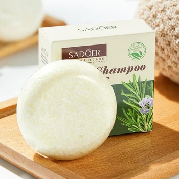 Твердый шампунь для волос с розмарином SADOER Rosemary Extract Oil Control Fluffy, шампунь от перхоти, 60 г