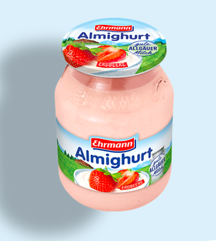 Йогурт Ehrmann Almighurt клубника 500г