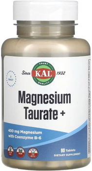 Магній таурат KAL Magnesium Taurate 90 таблеток в упаковці (ARE-575394)