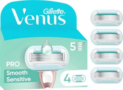 Кассеты для бритья (лезвия) женские Gillette Venus Deluxe Smooth Sensitive 4 шт в упаковке (74778035)