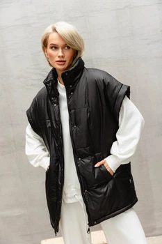 Жилет черного цвета XXL-3XL
