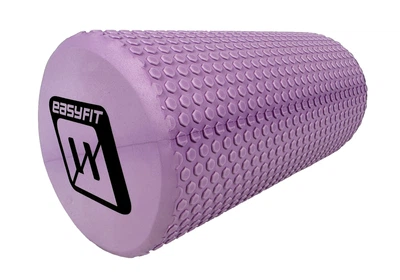 Массажный ролик EasyFit Foam Roller 30 см сиреневый (лёгкий и