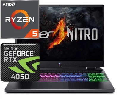 Ноутбук (2025) игровой Acer Nitro 16 R5-8645HS/ 64GB / 1TB/ RTX4050 / 16" 180Hz