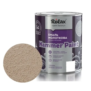 Эмаль молотковая 3 в 1 Rolax HAMMER PAINT медная 2,0 л