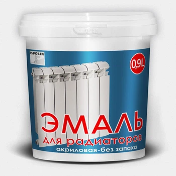 Эмаль акриловая Ispolin матовая белая 0.45 л для радиаторов
