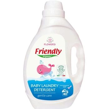 Органический жидкий стиральный порошок Friendly Organic цветы 2000 мл (40 стирок)