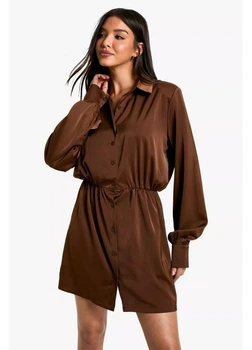 Платье boohoo 36 Коричневый hzz14762