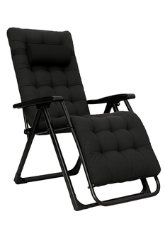 Комфортное кресло-шезлонг LEOBRO Zero Gravity Premium Plus Black (LB-ZGC-K2-BLK)