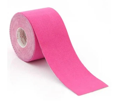 Кинезио Тейп Kinesiology Tape 5см х 5м эластичный пластырь розовый.