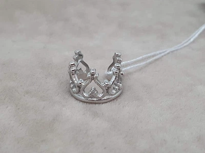Серебряная серьга-кафф на хеликс Корона. 4760