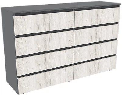 Комод DC Steve 1400 х 400 х 909 мм Графитовый/Дуб Крафт Белый (DC155324)