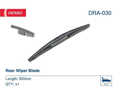Щітка склоочисника задня каркасна (двірник) Denso Rear, DRA-030, 300 мм