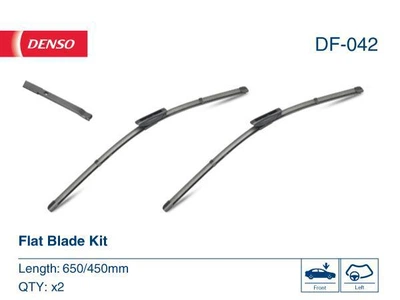 Комплект щіток склоочисника безкаркасних (двірники) Denso Flat, DF-042, 650 мм х 450 мм