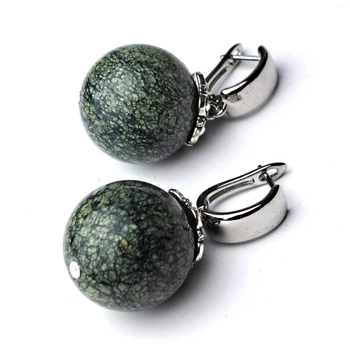 Серьги Darsana из змеевика Меркурий