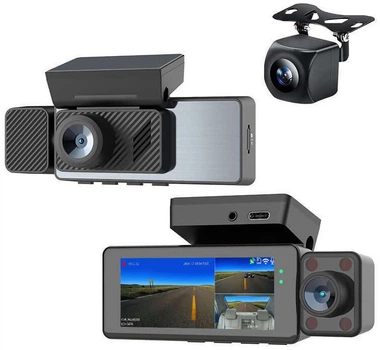 Відеореєстратор Inspire 4K з трьома камерами + WiFi (S331)