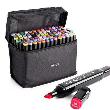 Набір двосторонніх художніх маркерів Touch Sketch Marker Touch для скетчингу 80 шт (37069)