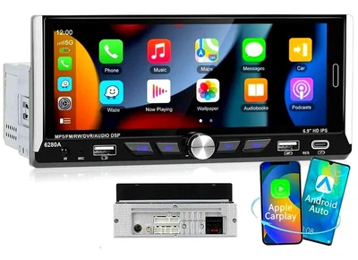 Автомагнітола 1DIN 6280A 6.9'' Android-13 (4+64GB) With Carplay