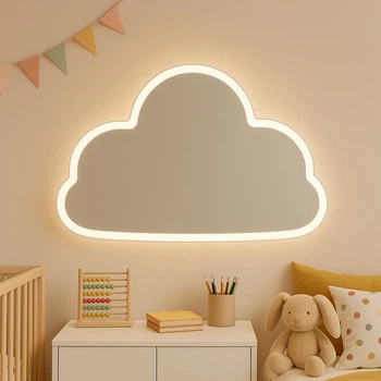Зеркало (55х80) с LED-подсветкой «Тучка» для детской комнаты