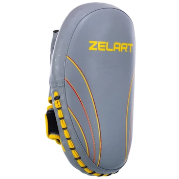 Пады для тайского бокса Тай-пэды кожа ZELART 20x9x35см цвет серый BO-3877