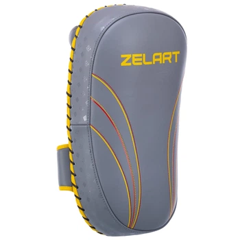 Пады 2 шт для тайского бокса кожа Тай-пэды ZELART 18x11x34см цвет серый BO-3876