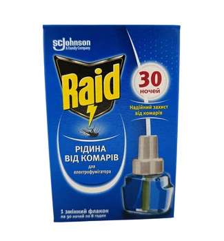 Рідина Raid від комарів для фумігатора 30 ночей