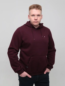Худі чоловіче бордове на флісі 2321-2 XL