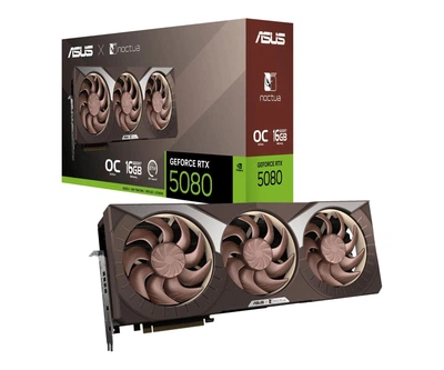 Відеокарта ASUS GeForce RTX 5080 Noctua OC 16GB GDDR7 DLSS4 (RTX5080-O16G-NOCTUA) EU