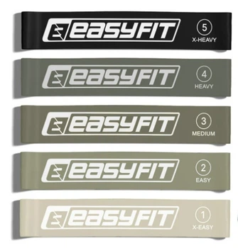 Резинки для фитнеса EasyFit MonoBand набор 5 шт (EF-1813-GY)