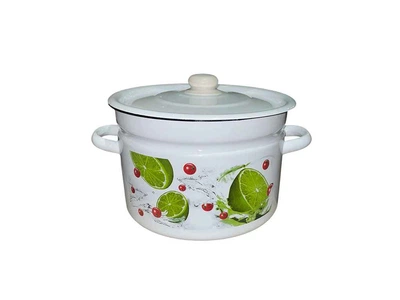 Каструля ем. IDILIA 9л /2 циліндрична "Мохіто (біла)" I1621/2