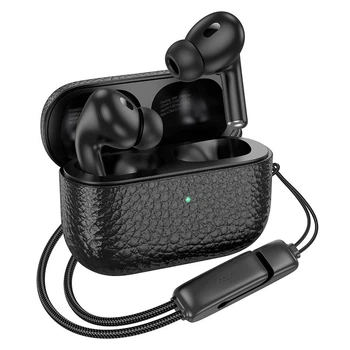 Бездротові вакуумні навушники HOCO Duke EQ9 Plus, true wireless, ANC, Noise Reduction, BT headset, BT5.3, 40mAh, 300mAh, 7h, 28h, black