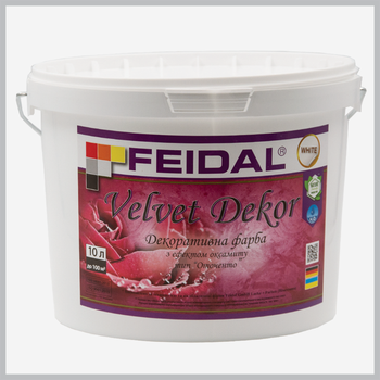 Краска декоративная интерьерная Feidal Velvet Dekor, белая 10л