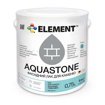 Лак для камня влажный эффект ELEMENT AQUASTONE 0.75л