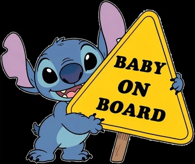 Автомобільна наклейка 3D Ліло та Стіч Lilo and Stitch 10X10см